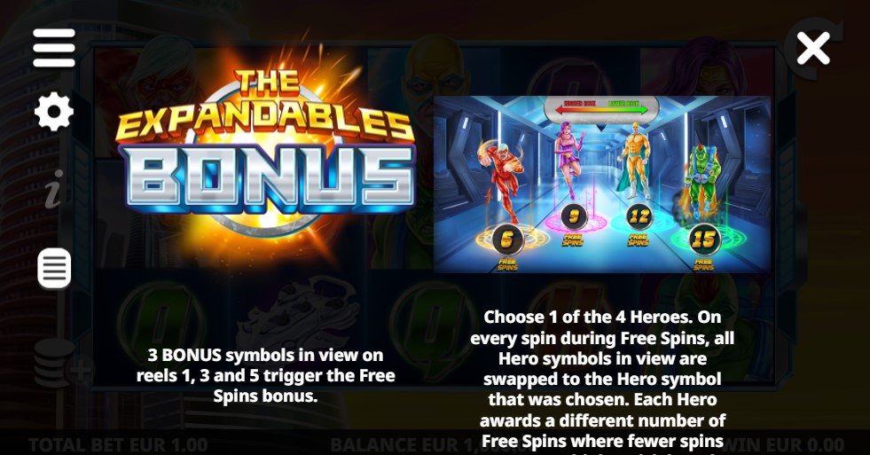 The Expandables Free Spins