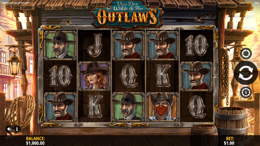 Van Der Wilde and the Outlaws Main Screen