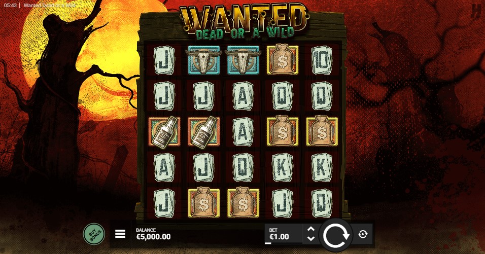 Wanted Dead or a Wild Main Screen