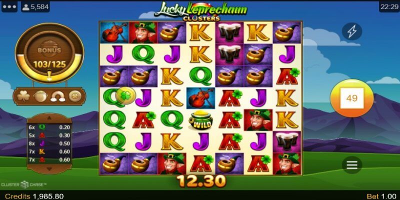 Leprechaun Clusters gameplay