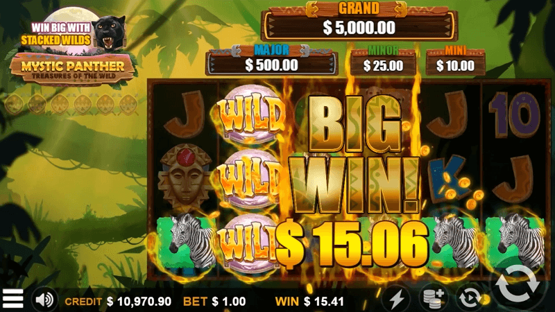 Mystic Panther Treasures of the Wild big win