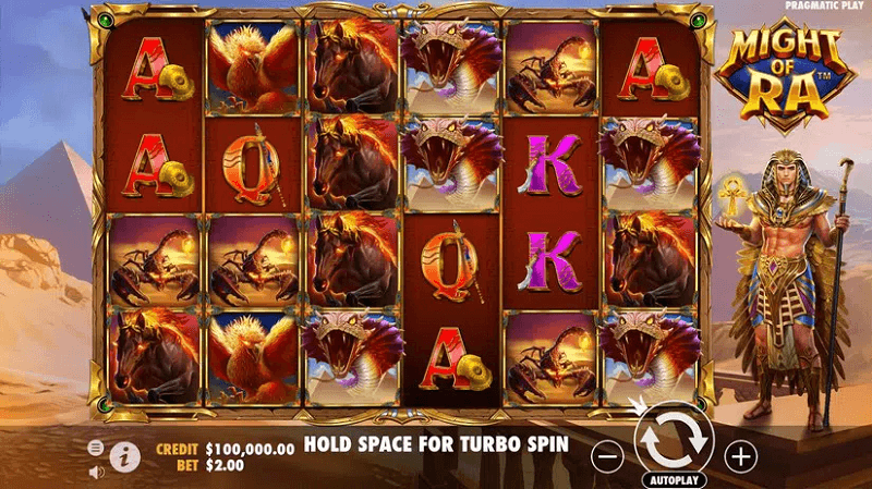 Might of Ra slot layout