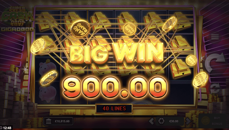 Super Cash Drop Gigablox big win