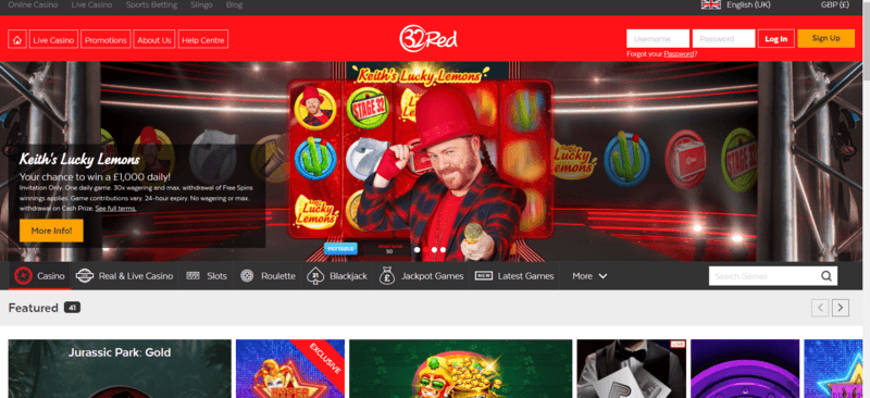Best real money casinos - 32Red