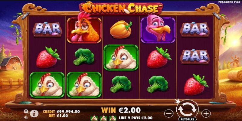 Chicken Chase slot symbols