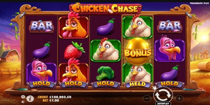 Chicken Chase slot layout