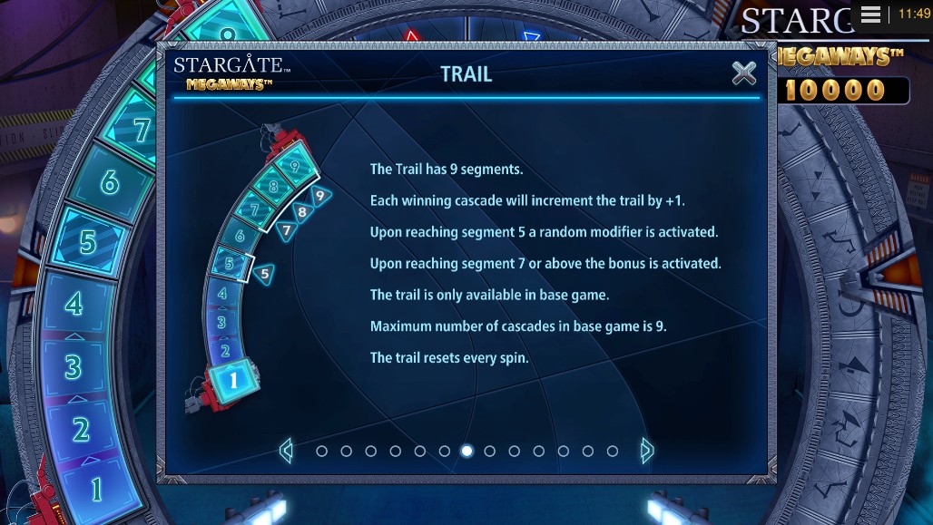 Stargate Megaways Cascade Trail