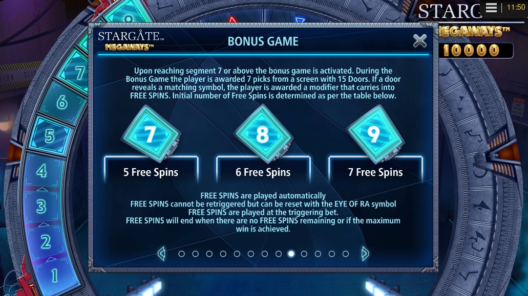 Stargate Megaways Free Spins