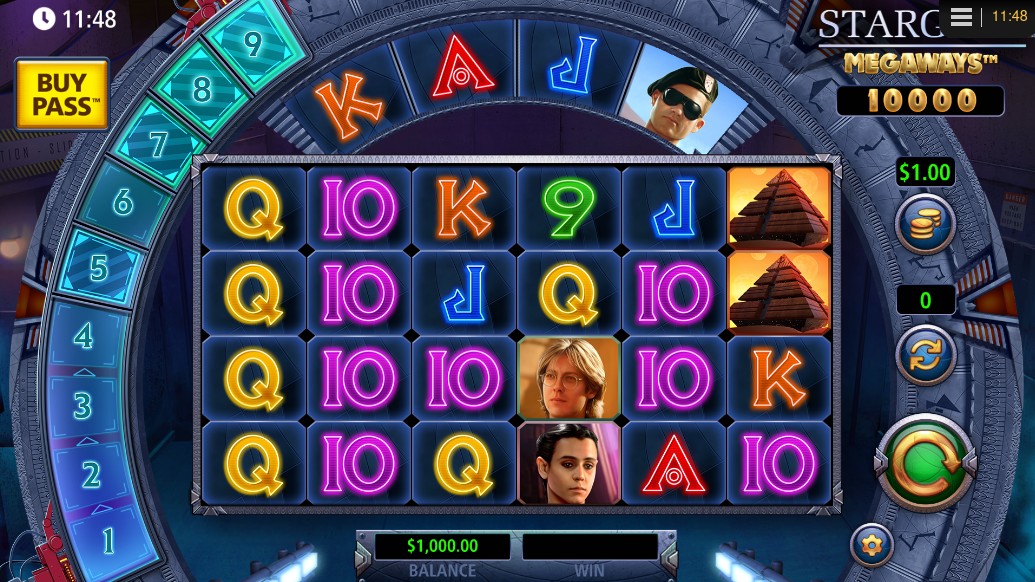 Stargate Megaways Main Screen