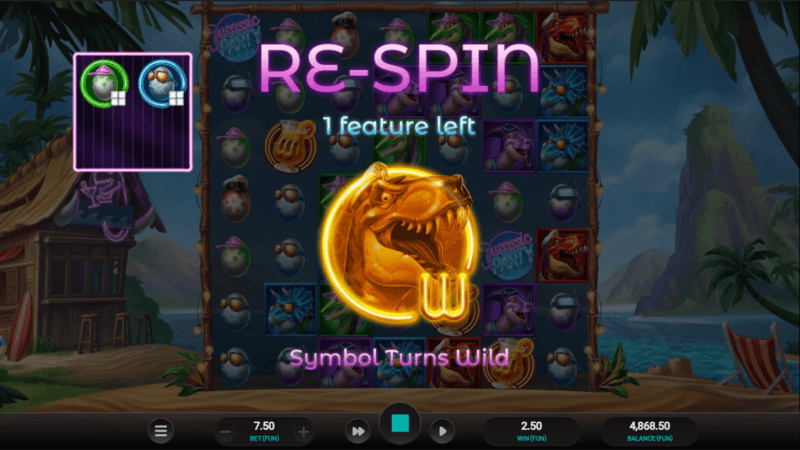 Jurassic Party Respin feature