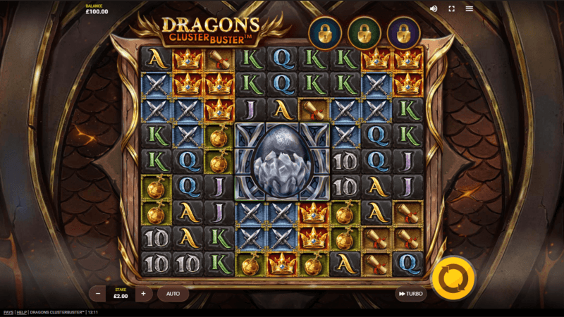 Dragons Clusterbuster slot layout