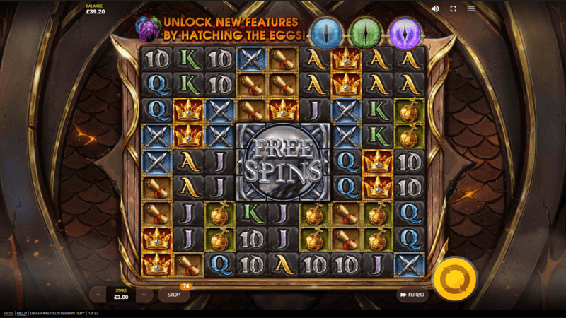 Dragons Clusterbuster free spins