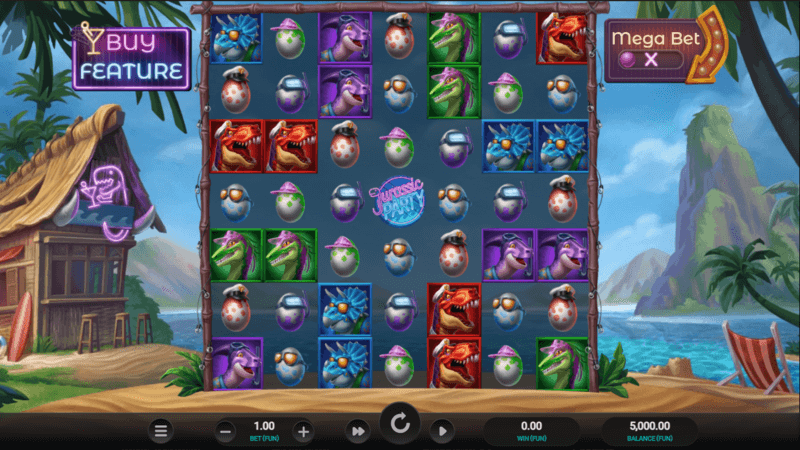 Jurassic Party slot layout