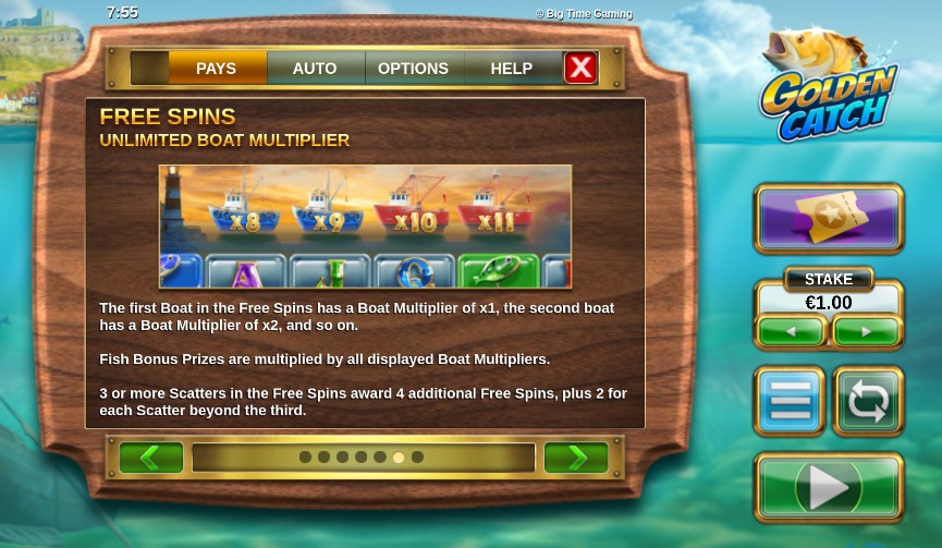 Golden Catch Megaways Free Spins