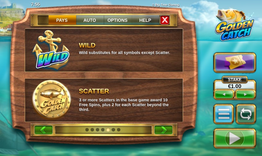 Golden Catch Megaways Special Symbols