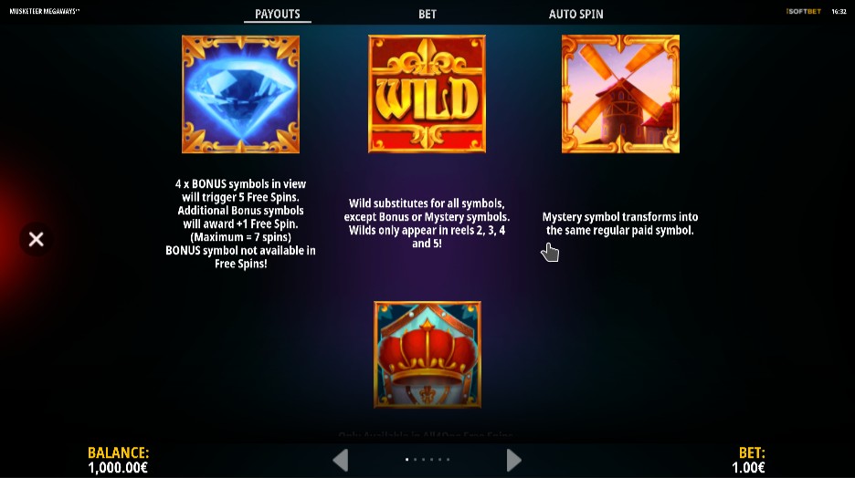 Musketeer Megaways Special Symbols