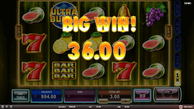Ultra Burst big win