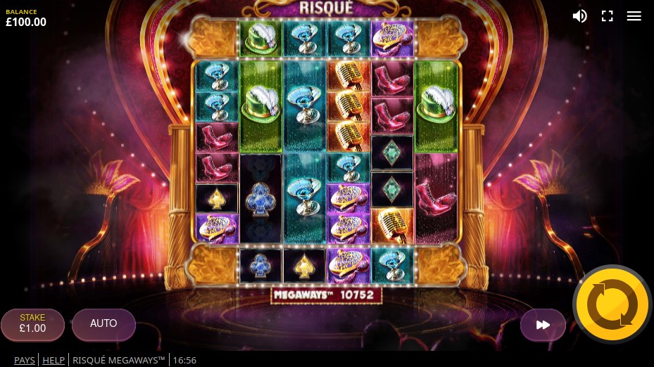 Risque Megaways Main Screen