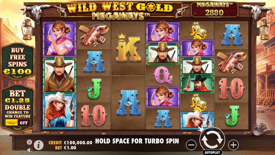 Wild West Gold Megaways Main Screen