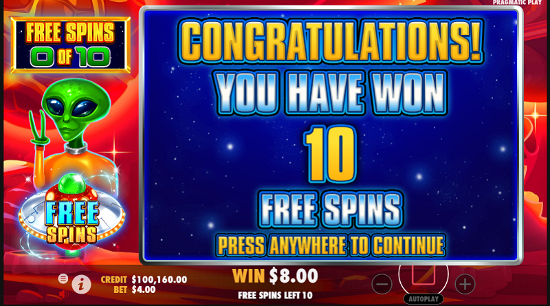 Cosmic Cash free spins