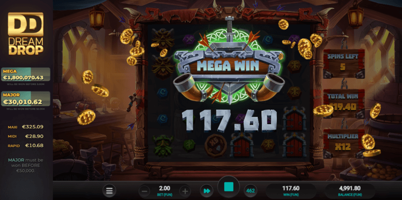 Volatile Vikings 2 Dream Drop Mega Win
