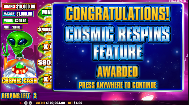 Cosmic Cash respins