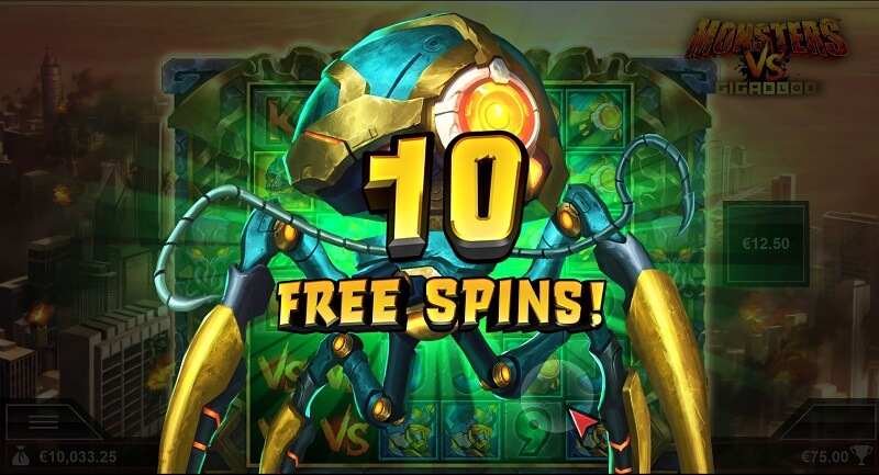 Monsters vs Gigablox free spins