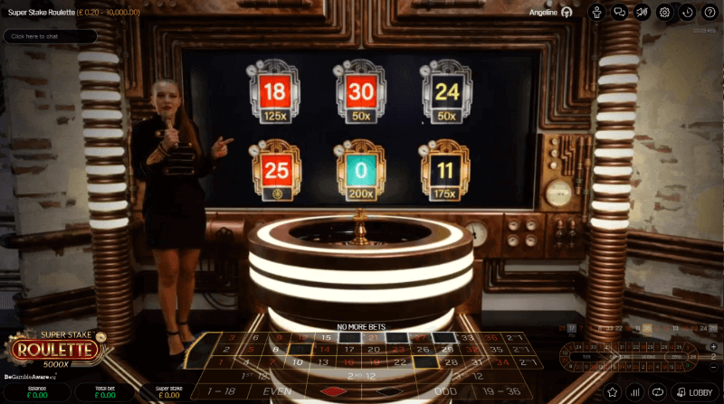Super Stake Roulette 5000X multipliers