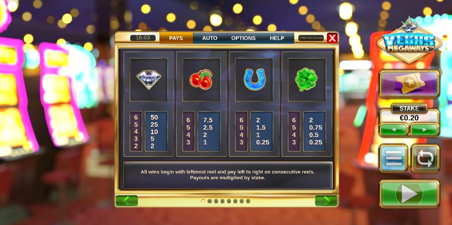 Vegas Megaways Payouts