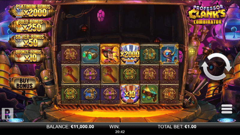 Professor Clank’s Combinator slot layout