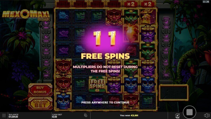 MexoMax! free spins