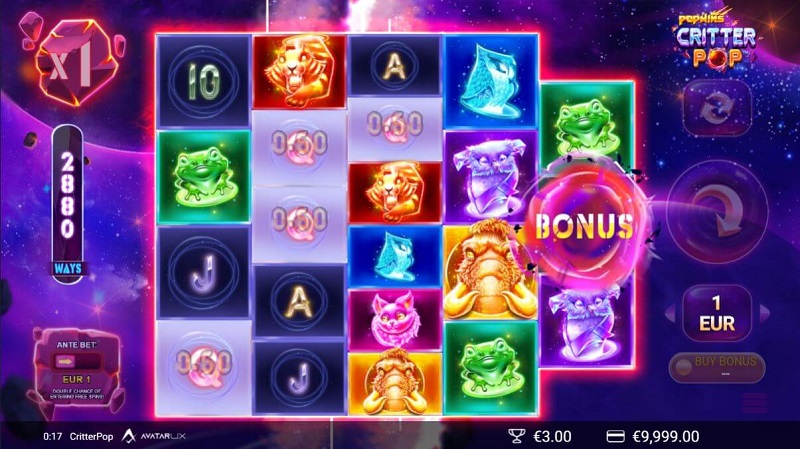 Critter Pop slot layout