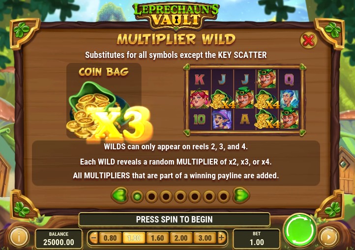 Leprechaun's Vault Multiplier Wilds
