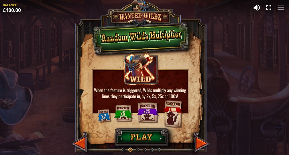 Wanted Wildz Wild Multipliers