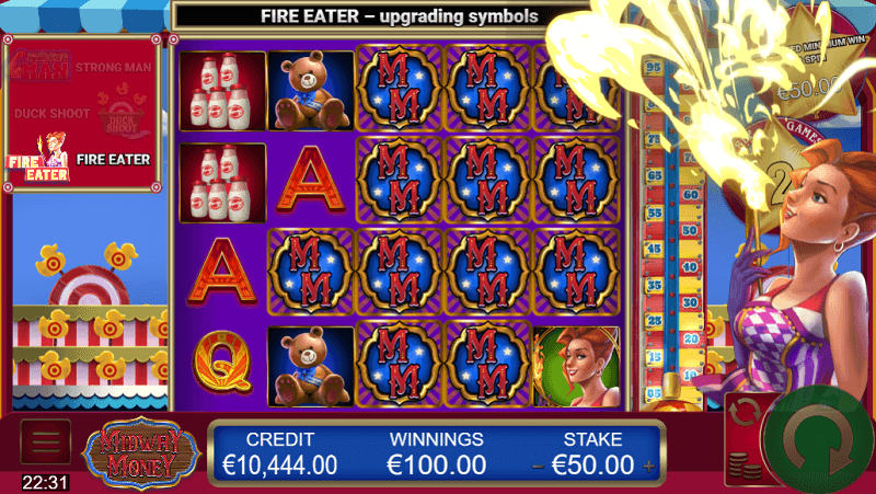 Midway Money fire eater