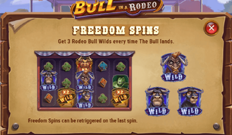 Bull In A Rodeo freedom spins