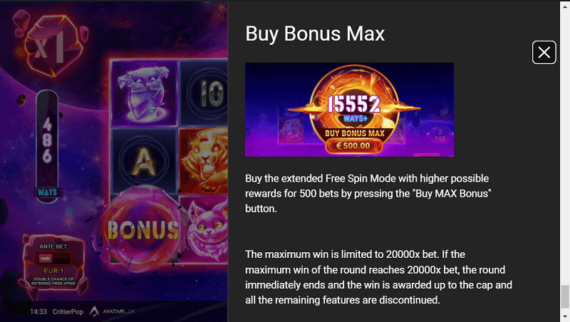 Critter Pop Buy Bonus