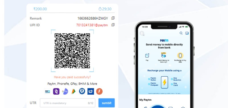 deposit using paytm Indian casino