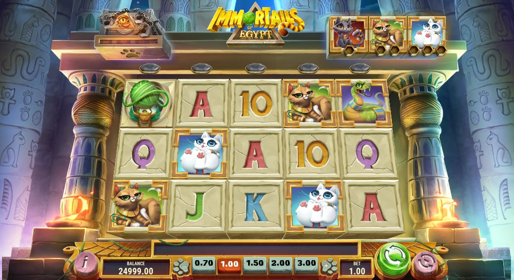 Immortails of Egypt Main Screen