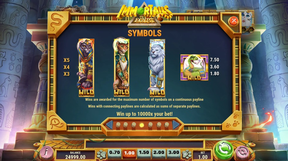 Immortails of Egypt Wild Symbols