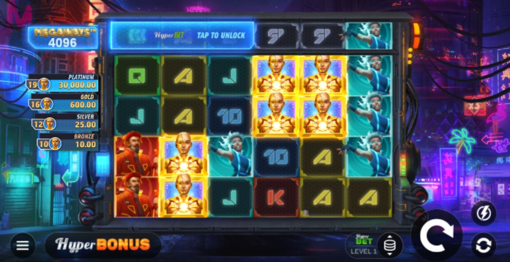Machina Reloaded Megaways Main Screen