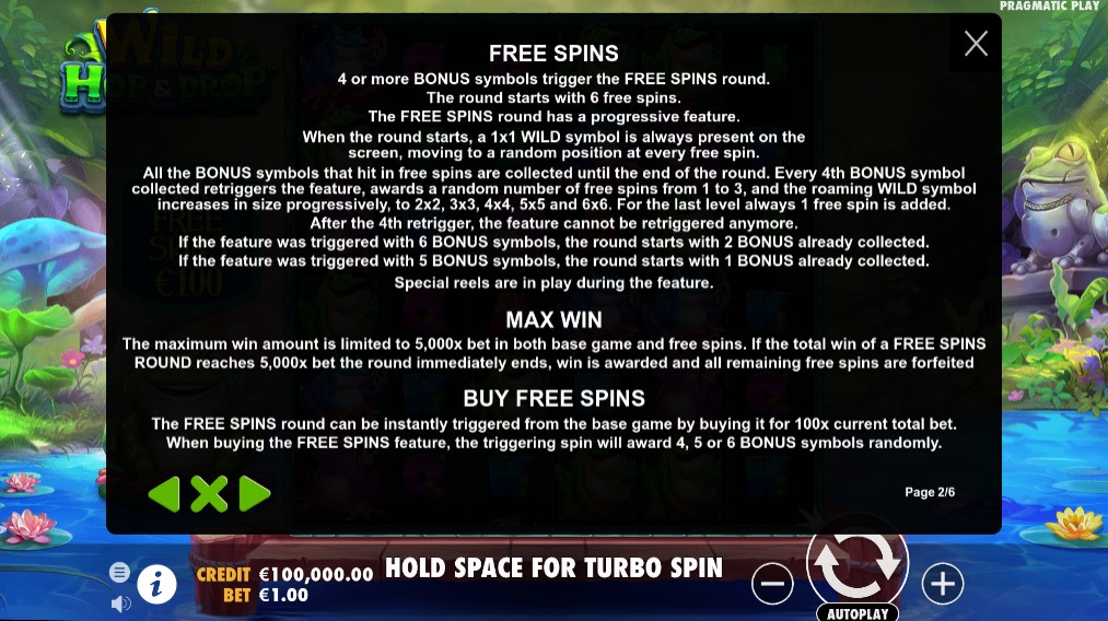 Wild Hop and Drop Free Spins