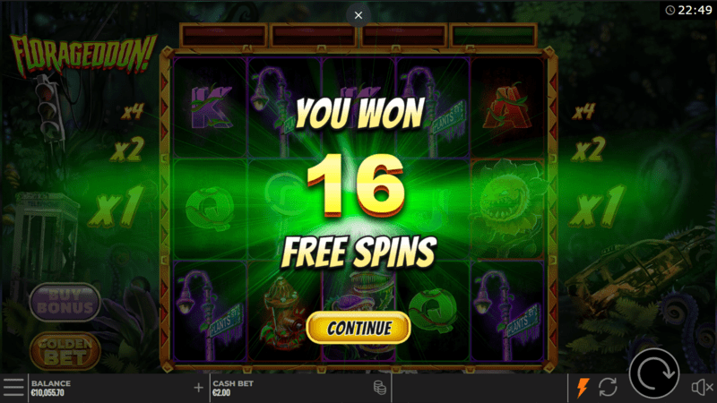 Florageddon! free spins