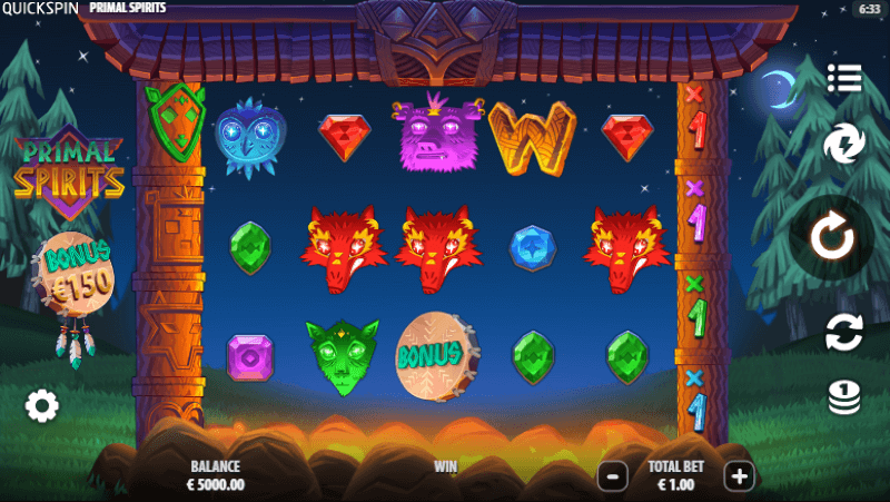Primal Spirits slot layout