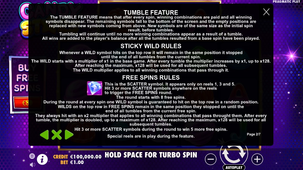 Candy Stars Bonus Features