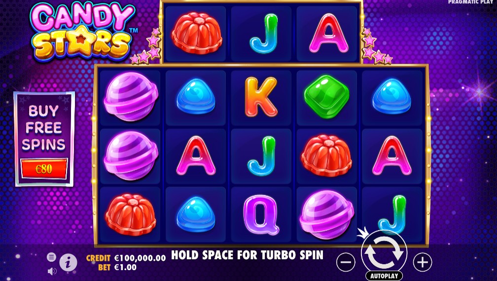 Candy Stars Main Screen