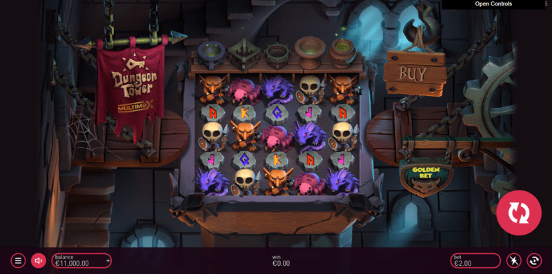 Dungeon Tower slot layout