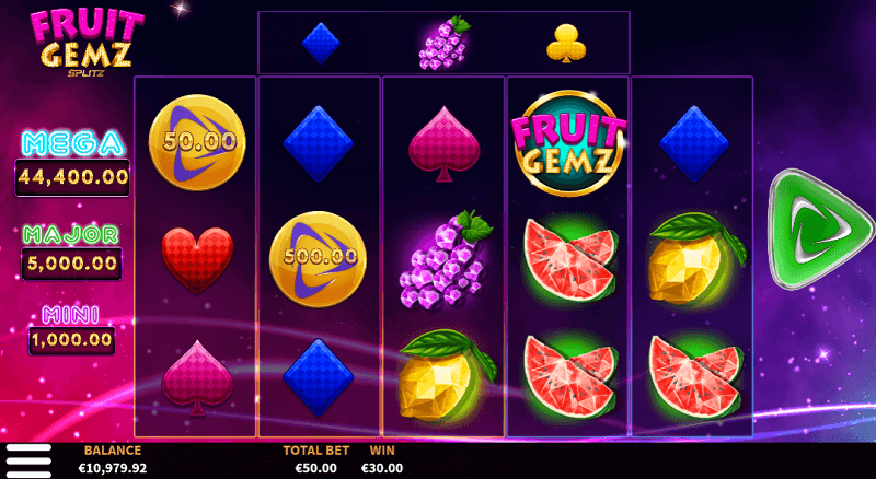 Fruit Gemz Splitz slot layout