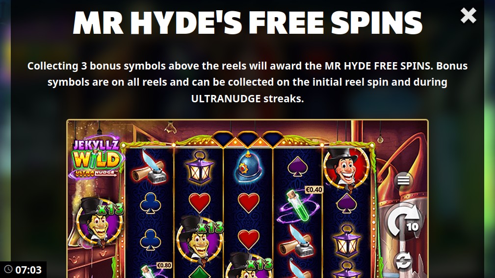 Jekyllz Wild UltraNudge Free Spins