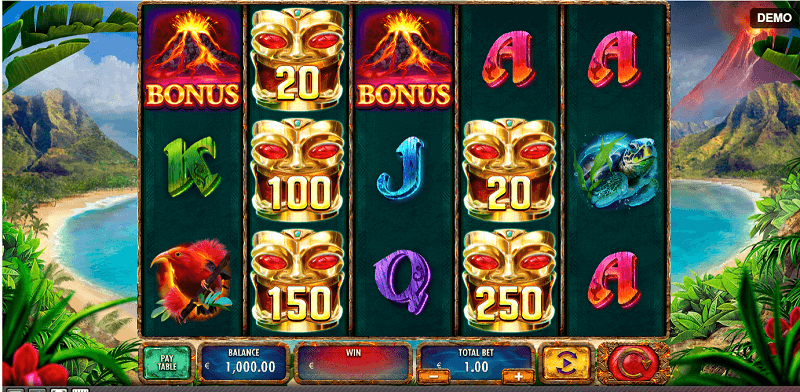 Tiki Goddess slot layout